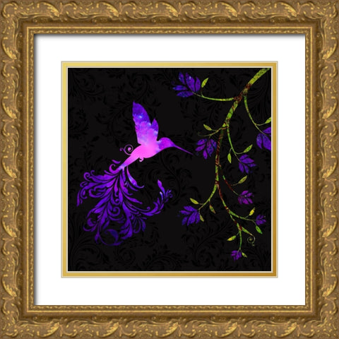 Purple Twilight Gold Ornate Wood Framed Art Print with Double Matting by Lavoie, Tina