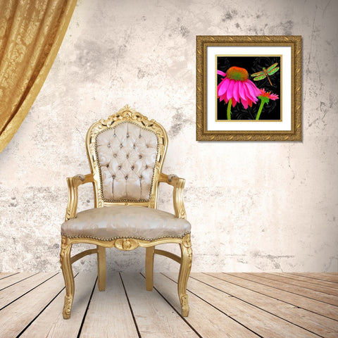 Color Pop I Gold Ornate Wood Framed Art Print with Double Matting by Lavoie, Tina