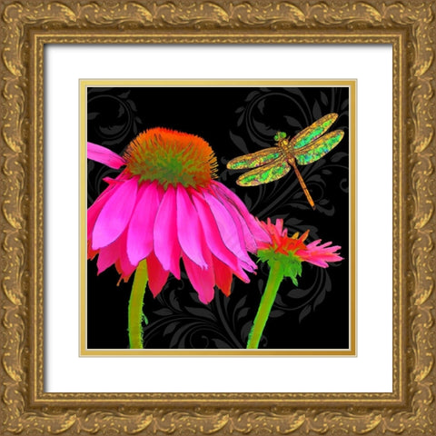 Color Pop I Gold Ornate Wood Framed Art Print with Double Matting by Lavoie, Tina