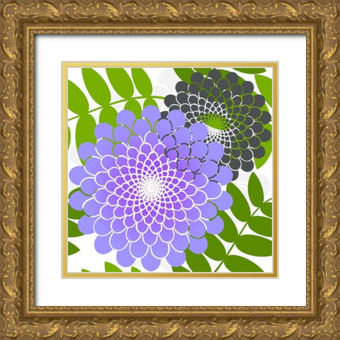 Rain Forest Pattern IV Gold Ornate Wood Framed Art Print with Double Matting by Lavoie, Tina
