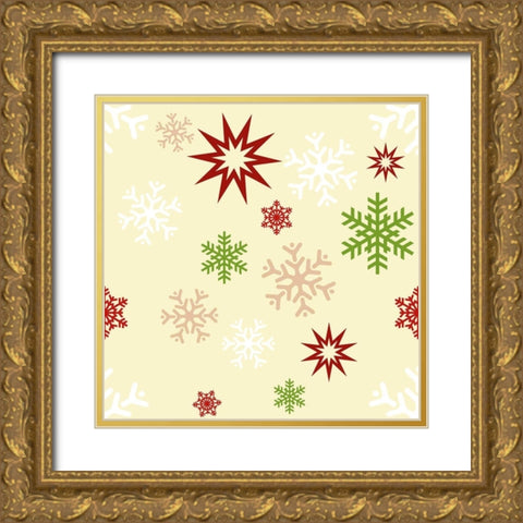 Beautiful Christmas IX Gold Ornate Wood Framed Art Print with Double Matting by Lavoie, Tina