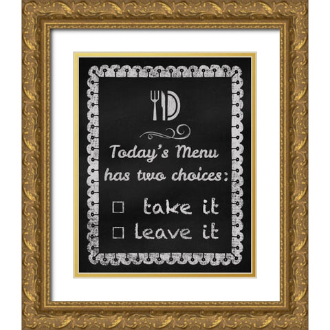 Todayâ€™s Menu Gold Ornate Wood Framed Art Print with Double Matting by Lavoie, Tina
