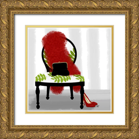 A Womanâ€™s Night Out I Gold Ornate Wood Framed Art Print with Double Matting by Lavoie, Tina