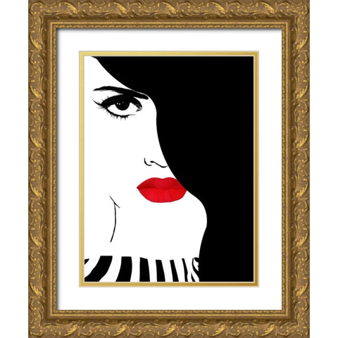 Francesca Gold Ornate Wood Framed Art Print with Double Matting by Lavoie, Tina