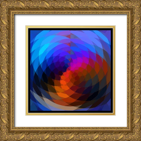 Post Modern Gold Ornate Wood Framed Art Print with Double Matting by Lavoie, Tina