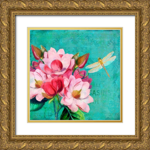 Verdigris Gold Ornate Wood Framed Art Print with Double Matting by Lavoie, Tina