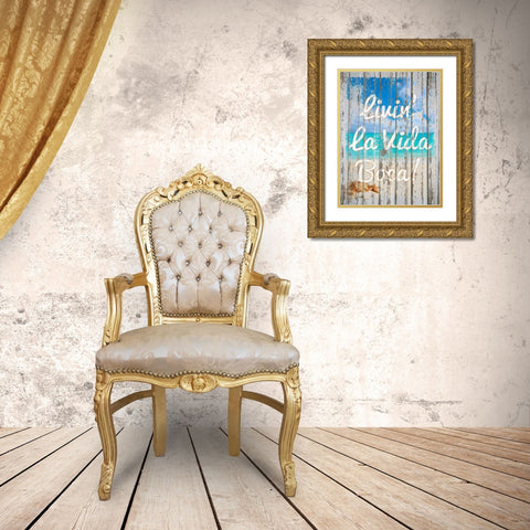 Livin La Vida Boca Gold Ornate Wood Framed Art Print with Double Matting by Lavoie, Tina
