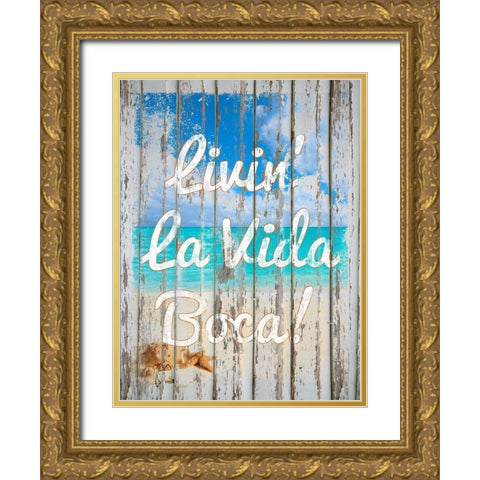 Livin La Vida Boca Gold Ornate Wood Framed Art Print with Double Matting by Lavoie, Tina