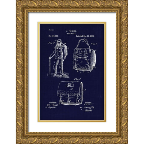 1882 Back Pack Gold Ornate Wood Framed Art Print with Double Matting by Lavoie, Tina