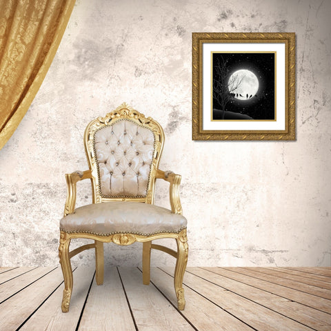Moon Bath I Gold Ornate Wood Framed Art Print with Double Matting by Lavoie, Tina