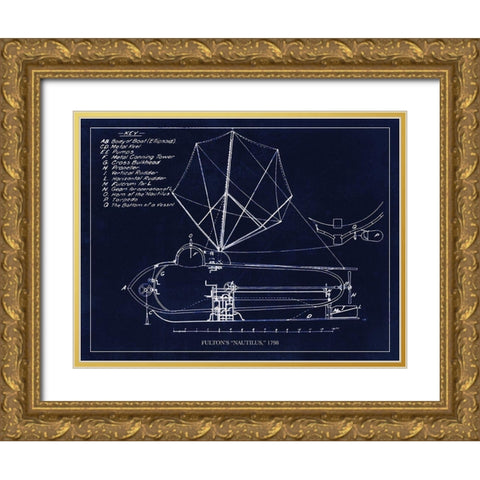 The Nautilus 1798 Gold Ornate Wood Framed Art Print with Double Matting by Lavoie, Tina