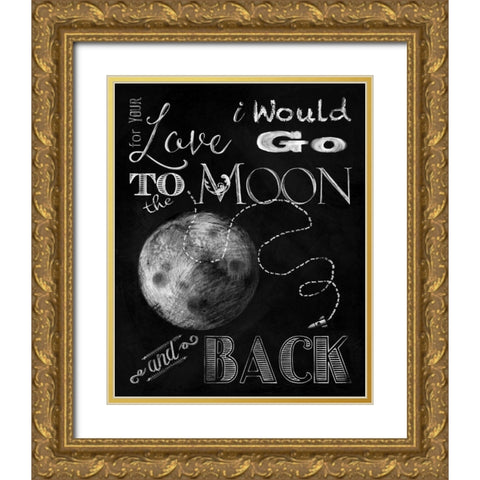 For Your Love Gold Ornate Wood Framed Art Print with Double Matting by Lavoie, Tina