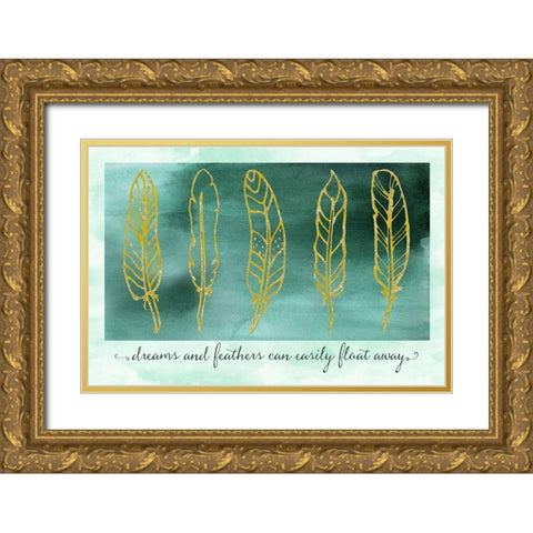 Gathering Feathers Two Gold Ornate Wood Framed Art Print with Double Matting by Lavoie, Tina
