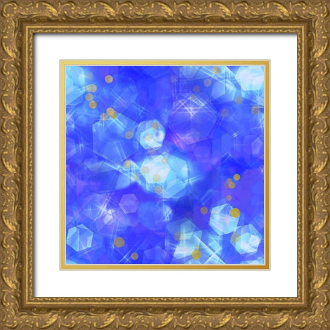 Love Is All Pattern Gold Ornate Wood Framed Art Print with Double Matting by Lavoie, Tina