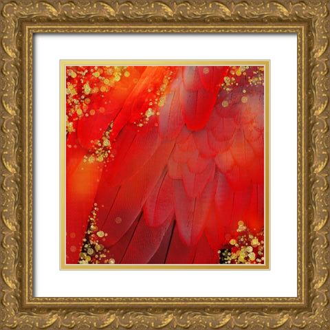 Mid-Summer Magik Red Spice Gold Ornate Wood Framed Art Print with Double Matting by Lavoie, Tina