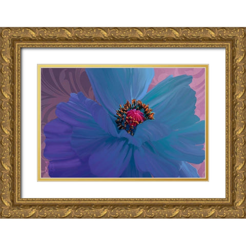 Afterglow Gold Ornate Wood Framed Art Print with Double Matting by Lavoie, Tina