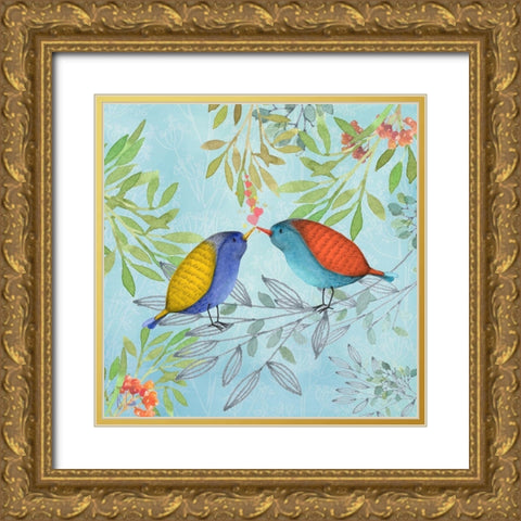 Morning Kiss Gold Ornate Wood Framed Art Print with Double Matting by Lavoie, Tina