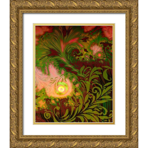 Tahitian Sunrise Gold Ornate Wood Framed Art Print with Double Matting by Lavoie, Tina