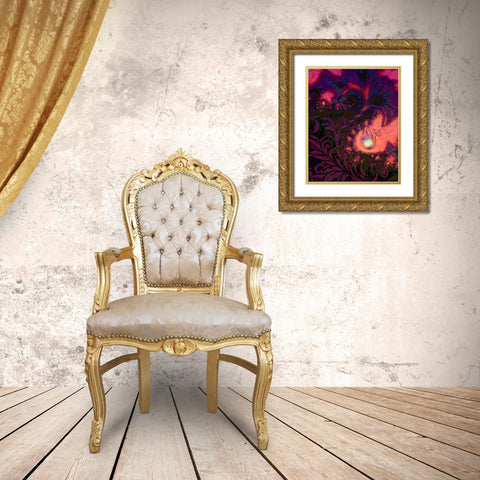 Tahitian Sunset Gold Ornate Wood Framed Art Print with Double Matting by Lavoie, Tina