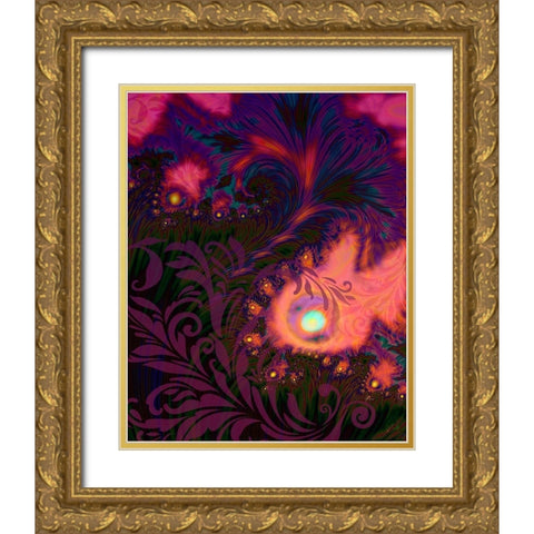 Tahitian Sunset Gold Ornate Wood Framed Art Print with Double Matting by Lavoie, Tina