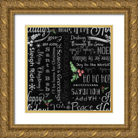 All These Things And More Are Christmas Gold Ornate Wood Framed Art Print with Double Matting by Lavoie, Tina