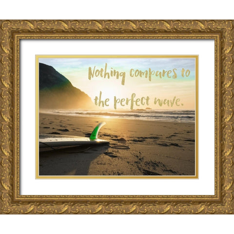 The Perfect Wave Gold Ornate Wood Framed Art Print with Double Matting by Lavoie, Tina