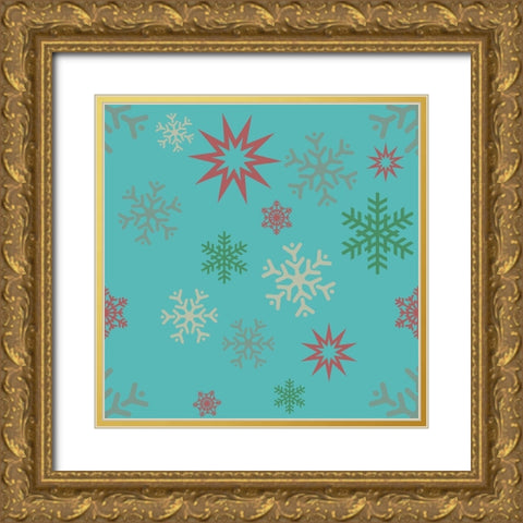 Beautiful Christmas X Gold Ornate Wood Framed Art Print with Double Matting by Lavoie, Tina