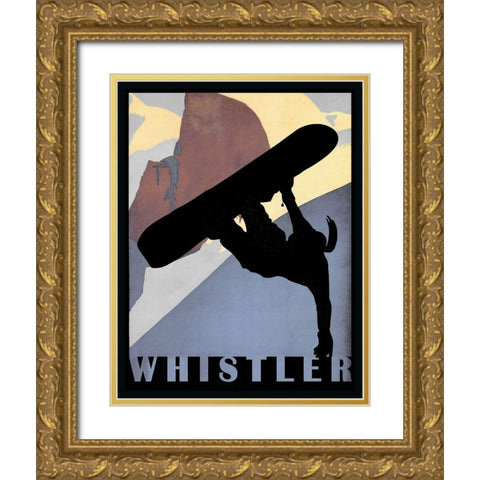 Whistler Mountain Winter Sports I Gold Ornate Wood Framed Art Print with Double Matting by Lavoie, Tina