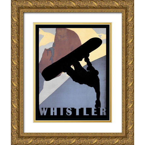 Whistler Mountain Winter Sports II Gold Ornate Wood Framed Art Print with Double Matting by Lavoie, Tina