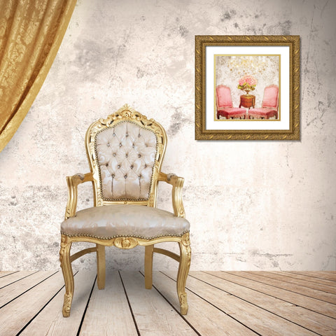 Hotel Regina Paris Salon circa 1900 Gold Ornate Wood Framed Art Print with Double Matting by Lavoie, Tina