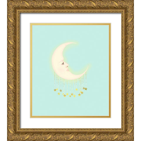 Dreaming Of The Moon Gold Ornate Wood Framed Art Print with Double Matting by Lavoie, Tina