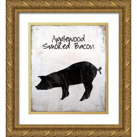 Applewood Smoked Bacon Gold Ornate Wood Framed Art Print with Double Matting by Lavoie, Tina