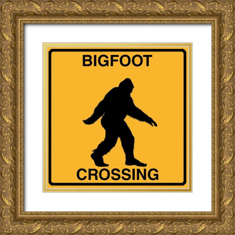 Bigfoot Crossing Gold Ornate Wood Framed Art Print with Double Matting by Lavoie, Tina