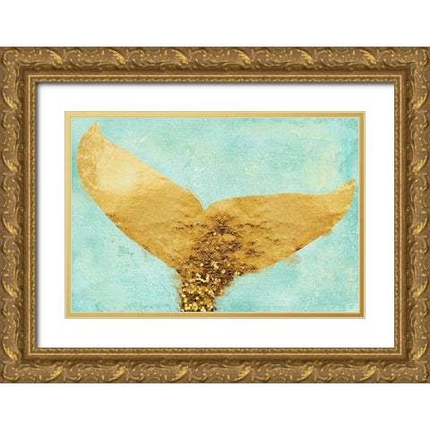 A Mermaids Tail II Gold Ornate Wood Framed Art Print with Double Matting by Lavoie, Tina