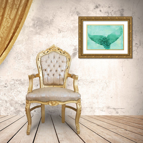 A Mermaids Tail III Gold Ornate Wood Framed Art Print with Double Matting by Lavoie, Tina