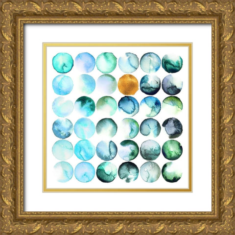 Dab II Gold Ornate Wood Framed Art Print with Double Matting by Lavoie, Tina