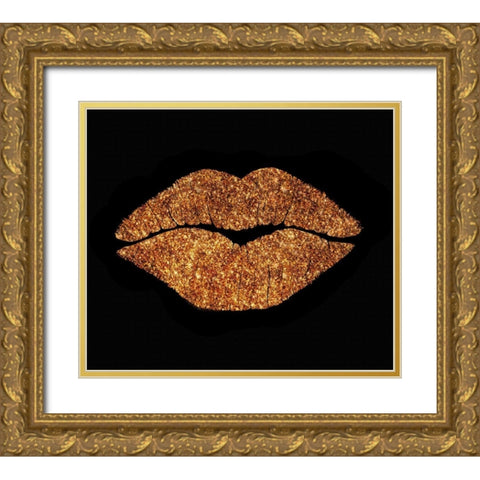 Copper Glitter Kiss Gold Ornate Wood Framed Art Print with Double Matting by Lavoie, Tina