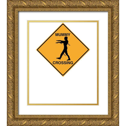 Mummy Crossing Tee Gold Ornate Wood Framed Art Print with Double Matting by Lavoie, Tina