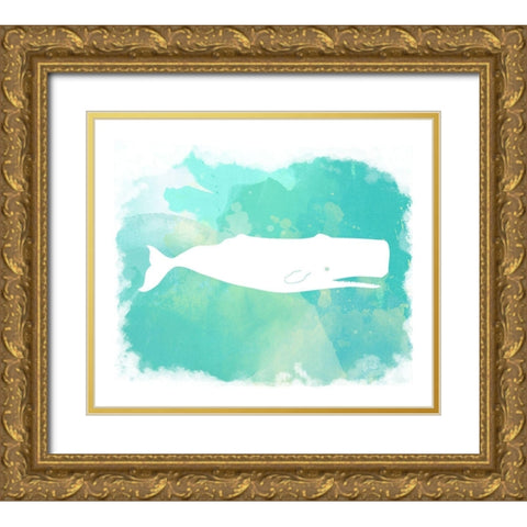 Heart of the Sea Sperm Whale Gold Ornate Wood Framed Art Print with Double Matting by Lavoie, Tina