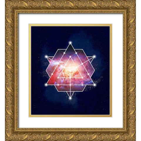 Galaxy Two Gold Ornate Wood Framed Art Print with Double Matting by Lavoie, Tina