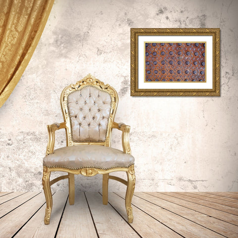 Old Montreal Metal Grate 02 Gold Ornate Wood Framed Art Print with Double Matting by Lavoie, Tina