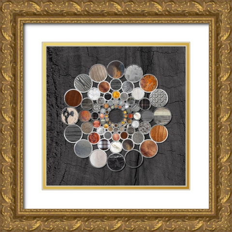 Rustic Geometry II Gold Ornate Wood Framed Art Print with Double Matting by Lavoie, Tina
