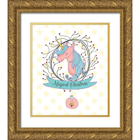 Magical Christmas Gold Ornate Wood Framed Art Print with Double Matting by Lavoie, Tina