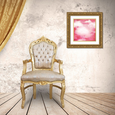 Geometric Clouds Gold Ornate Wood Framed Art Print with Double Matting by Lavoie, Tina