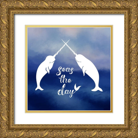 Seas the Day Gold Ornate Wood Framed Art Print with Double Matting by Lavoie, Tina
