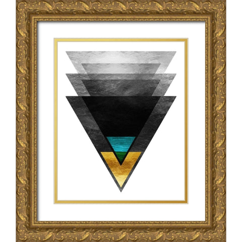 Downbeat Gold Ornate Wood Framed Art Print with Double Matting by Lavoie, Tina