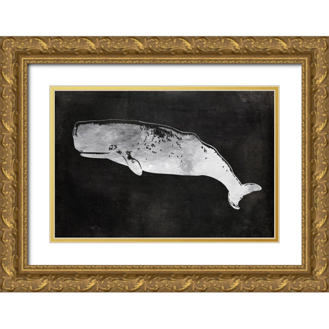 Sperm Whale Gold Ornate Wood Framed Art Print with Double Matting by Lavoie, Tina
