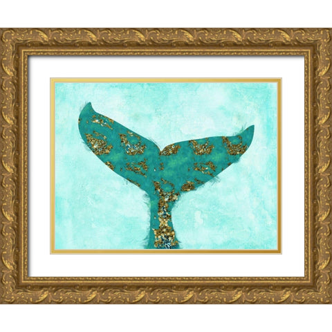 A Mermaids Tail Pacifica Gold Ornate Wood Framed Art Print with Double Matting by Lavoie, Tina