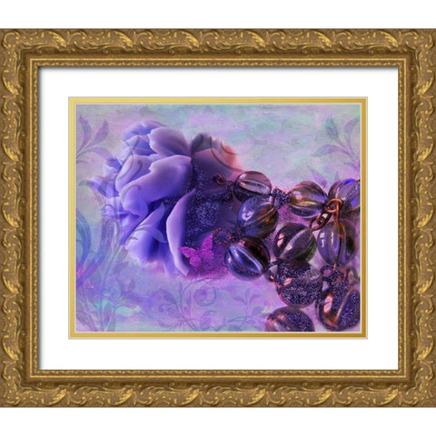 Sunset Rose Gold Ornate Wood Framed Art Print with Double Matting by Lavoie, Tina