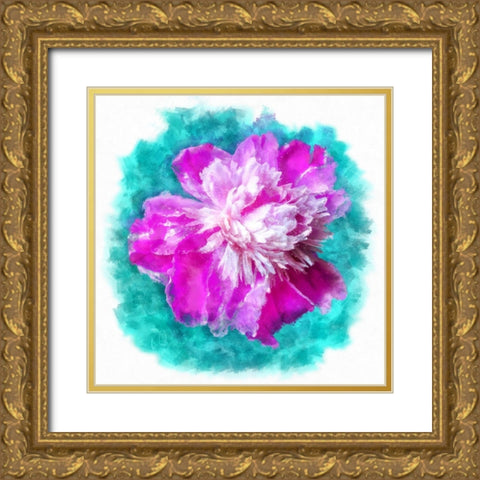 Pinky Gold Ornate Wood Framed Art Print with Double Matting by Lavoie, Tina